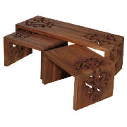 Unbranded Haveli carved Occasional set