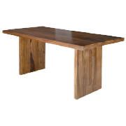 This handcrafted dining table from the Haveli range has a solid sheesham wood frame with distinctive