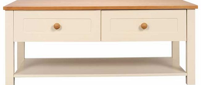 Unbranded Haversham 2 Drawer Coffee Table - Antique Pine