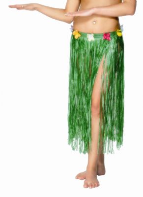 Hawaiian Skirt Long Green