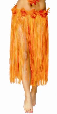 This 79cm/31inch long hula skirt has flower detail and velcro fastening Perfect for any fancy dress