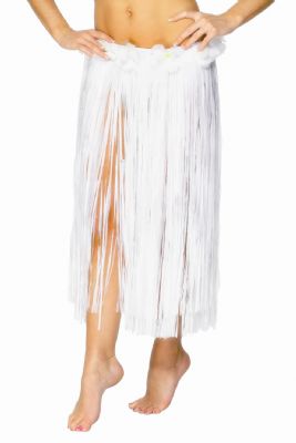This 79cm/31inch long hula skirt has flower detail and velcro fastening Ideal for any Fancy dress