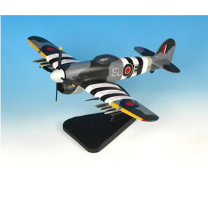 A fantastic Bravo Delta scale replica of the Hawker Typhoon complete with full arsenal. The aircraft