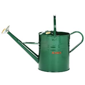 Haws Watering Can- Galvanised Steel- Green- 9.1ltr