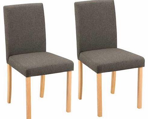 Unbranded Hayden Oak Effect Dining Table and 6 Charcoal