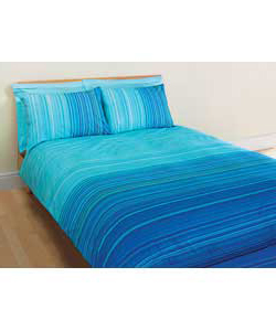 Haze Spangle Single Duvet Cover Set - Blue