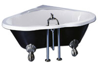 Heart Corner Bath Racing Green