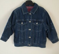 Heart Embroidered Denim Jacket - 2/3 yrs