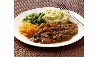 Tender chunks of Aberdeen Angus beef cooked with chunky vegetables in a Dorset ale sauce. Served with mashed carrot and swede, green beans and Colcannon mash.