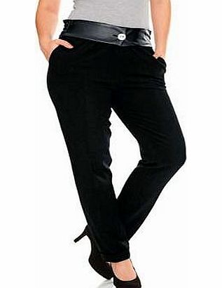 Unbranded Heine Faux Leather Detailed Trousers