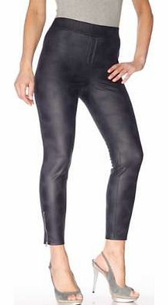 Every off-duty wardrobe includes the perfect leggings. We have combined fun and fashion with these faux leather leggings! A shiny coating, elasticated waist and zip detail at the hem. For a complete look team with a blouse.Heine Leggings Features: Wa