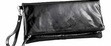 Unbranded Heine Fold Over Leather Clutch Bag