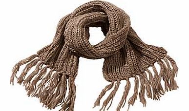 Long knitted scarf with fringe trim detail. Heine Scarf Features: Washable 100% Polyester Size approx. 220 x 45 cm (87 x 18 ins)