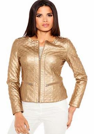 Unbranded Heine Metallic Faux Leather Jacket
