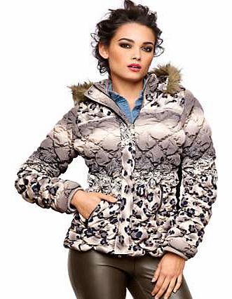 Unbranded Heine Quilted Animal Print Jacket