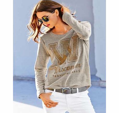 This relaxed sweat top is a must have within your off-duty wardrobe. With on-trend print in soft cotton-mix. Heine Sweat Top Features: Washable 80% Cotton, 20% Metallic fibres Length approx. 68 cm (27 ins)
