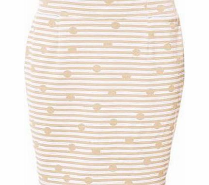 Unbranded Heine Stretch Jersey Polka-Dot Skirt