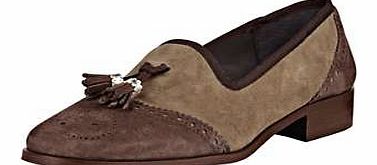 Unbranded Heine Suede Slip-On Brogues