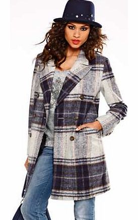 Unbranded Heine Wool Mix Checked Coat