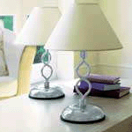 Helix Chrome Touch Lamp x 2