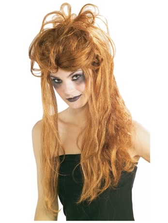 This messy red headed wig is just the thing for Helle. IF YOU WOUD LIKE TO SEE HOW TO PUT ON A WIG, 