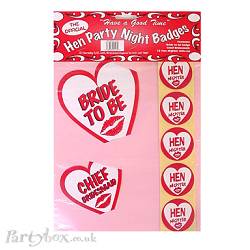 Hen Night badges kit