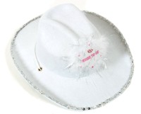 Hen Party: Cowgirl Hat: Bride To Be White