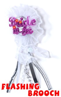 Hen Party: Flashing Rosette Brooch Bride To Be