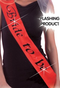 Hen Party: Flashing Sash Bride To Be Red