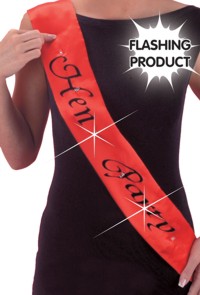 Hen Party: Flashing Sash Hen Party Red