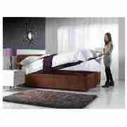 Unbranded Hepburn Double Faux Suede Ottoman Bed, Mocha