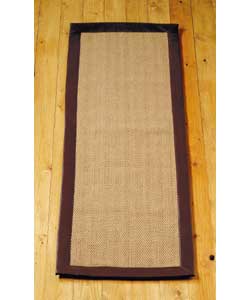 Herringbone and Leatherette Runner