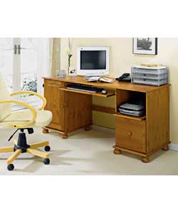 Unbranded Hertford Pine Double Pedestal Desk