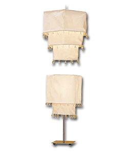 Hexagonal Beaded Table Lamp