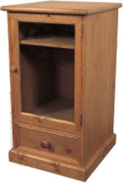 HI FI CABINET 1DWR GLAZED