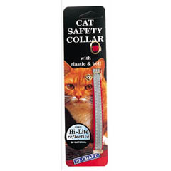 Felt lined for comfort, this is the collar to ensure your cat will be seen during the dark winter ni