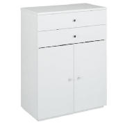 Unbranded High gloss double door unit with twin drawer