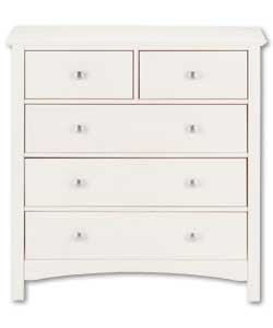 Highgrove White 3 plus 2 Drawer Chest