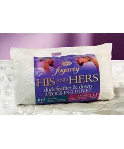 His and Hers Natural Duvet - King Size