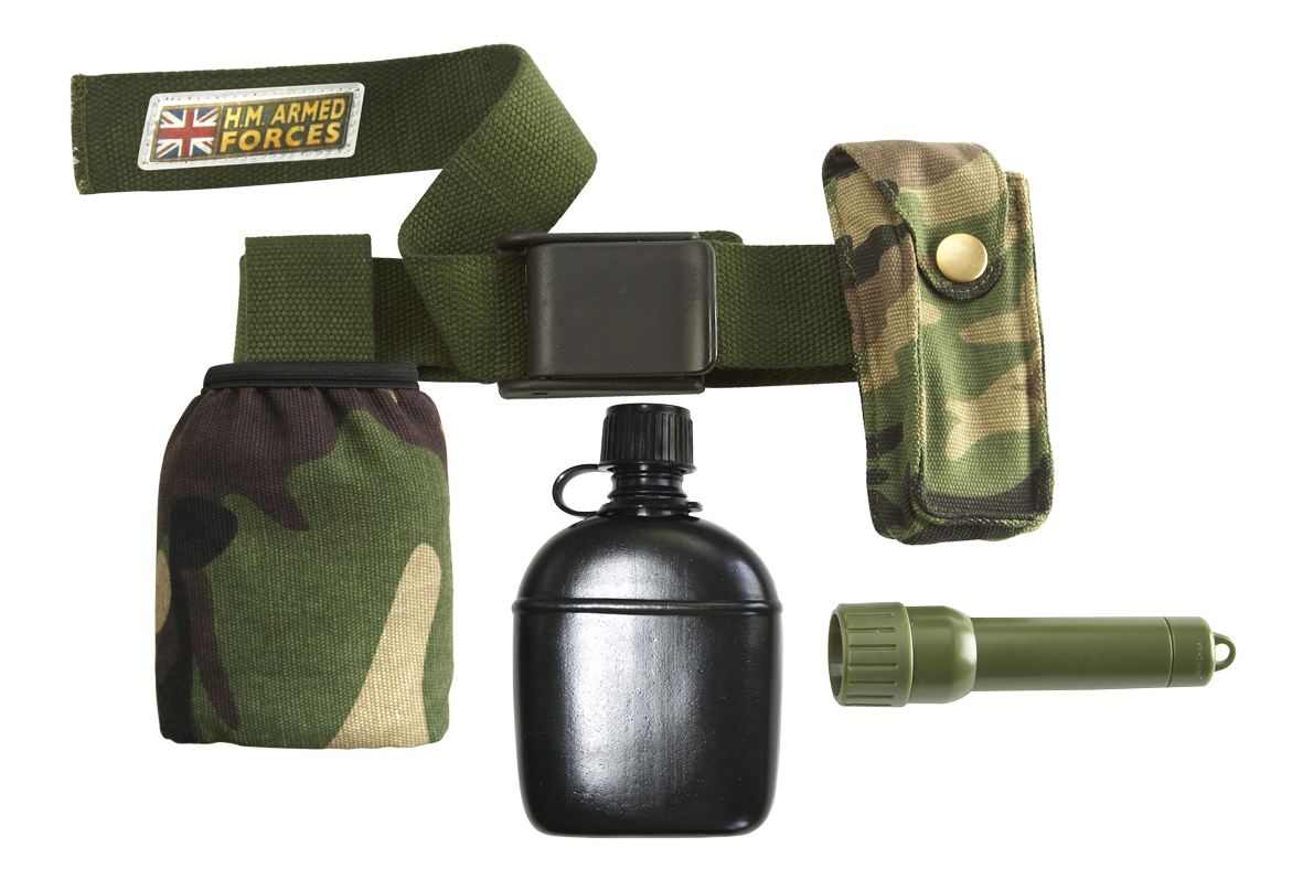 Unbranded Hm Armed Forces Utility Belt W/ Compass And Wate