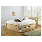 Unbranded Holborn 2 Drawer Storage Bed, Maple Finish And