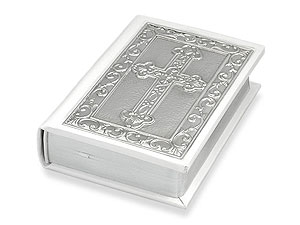 Holy Bible with Decorative Sterling Silver Panel 011049
