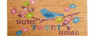 This door mat is almost too nice to wipe your feet on but it will enhance your door step and be a warm welcome to your home. Non-slip backing 100% coir. Non-slip backing. Size L70. W40cm. Weight 1.48kg. (Barcode EAN=5012679261489)
