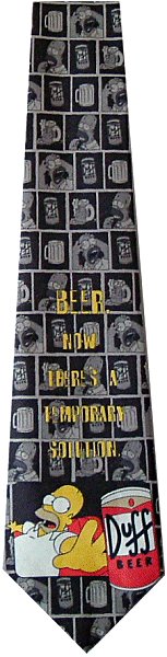 Homer Beer Solution Tie (Grey)