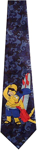 Homer Marge Surf Tie (Blue)