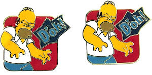 Unbranded Homer Simpson D`oh! Cufflinks