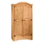 This 2 door wardrobe from the Honduras range has a rustic waxed finish and is made from solid pine. 