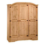 This 3 door wardrobe is from the Honduras range with its waxed finish, rustic, Solid pine and matchi