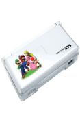 Clear Protective Case for the DS Lite system. Mario character images are printed on the top side of 