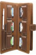 Unbranded Hori Leather DS Games Case - Brown